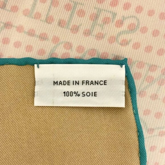 HERMES Calle Wash 90 - Pink Green Multi Scarf 350-061025 - Picture 5 of 5